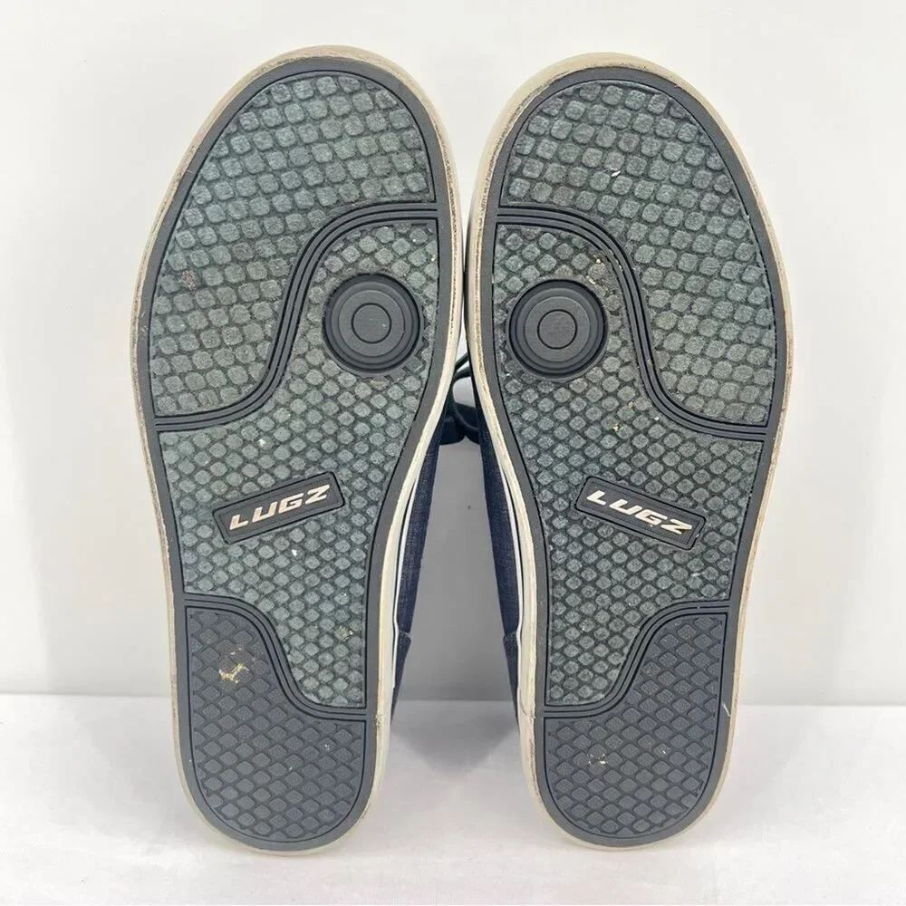 Lugz Men's Strider 2 Moc Toe Navy Blue Denim Canvas Chukka Sneaker Size 8
